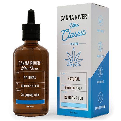 Canna River CBD Ultra Classic Tincture Natural Broad Spectrum 20000mg CBD 120mL