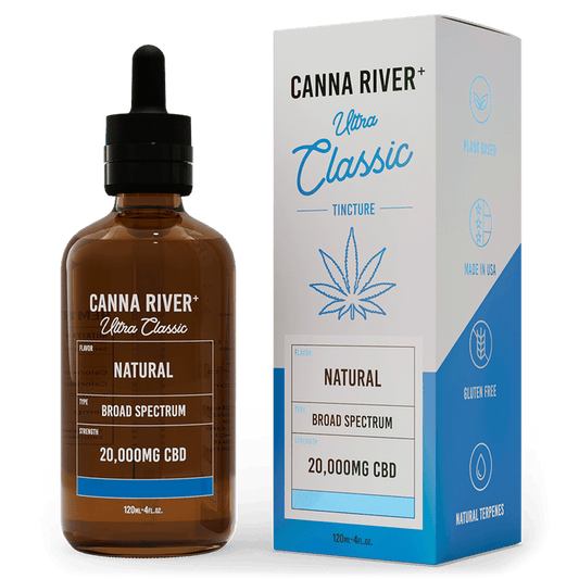 Canna River CBD Ultra Classic Tincture Natural Broad Spectrum 20000mg CBD 120mL