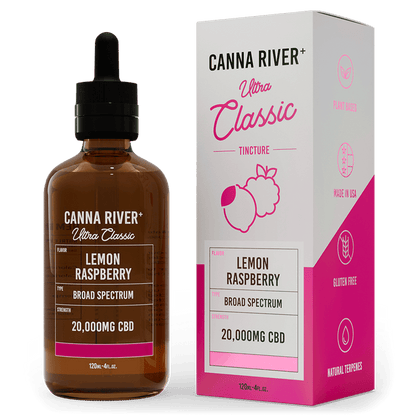 Canna River CBD Ultra Classic Tincture Lemon Raspberry Broad Spectrum 20000mg CBD 120mL