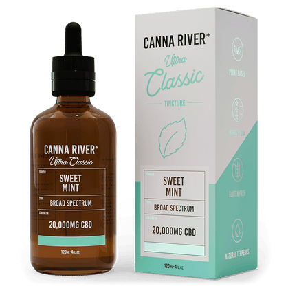 Canna River CBD Ultra Classic Tincture Sweet Mint Broad Spectrum 20000mg CBD 120mL