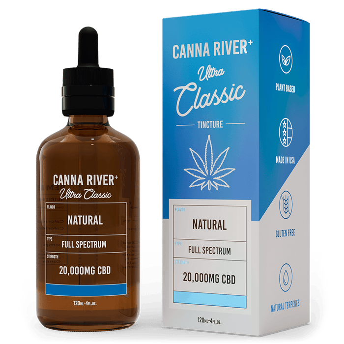 Canna River CBD Ultra Classic Tincture Natural Full Spectrum 20000mg CBD 120mL