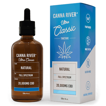 Canna River CBD Ultra Classic Tincture Natural Full Spectrum 20000mg CBD 120mL