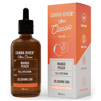 Canna River CBD Ultra Classic Tincture Mango Peach Full Spectrum 20000mg CBD 120mL
