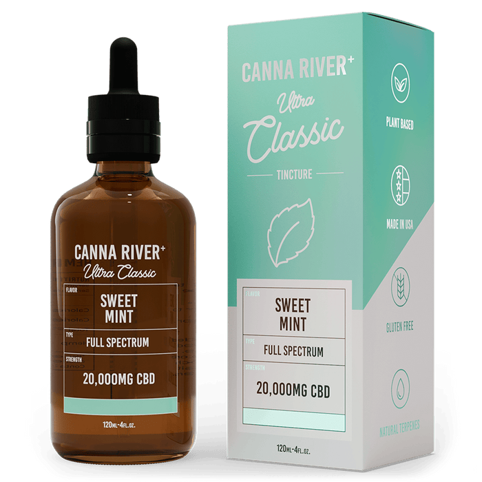 Canna River CBD Ultra Classic Tincture Sweet Mint Full Spectrum 20000mg CBD 120mL