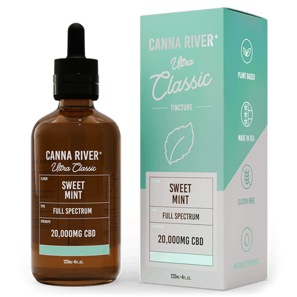 Canna River CBD Ultra Classic Tincture Sweet Mint Full Spectrum 20000mg CBD 120mL