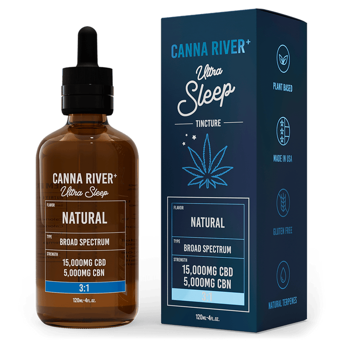 Canna River CBD Ultra Sleep Tincture Natural Broad Spectrum 15000mg CBD + 5000mg CBN 120mL