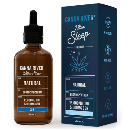 Canna River CBD Ultra Sleep Tincture Natural Broad Spectrum 15000mg CBD + 5000mg CBN 120mL