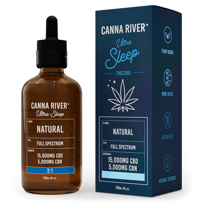 Canna River CBD Ultra Sleep Tincture Natural Full Spectrum 15000mg CBD + 5000mg CBN 120mL
