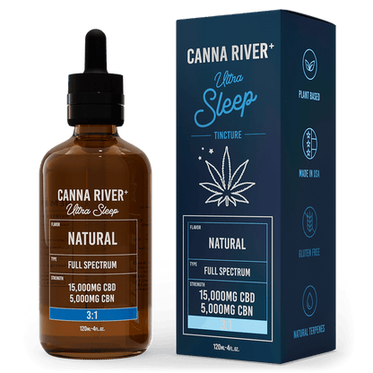 Canna River CBD Ultra Sleep Tincture Natural Full Spectrum 15000mg CBD + 5000mg CBN 120mL