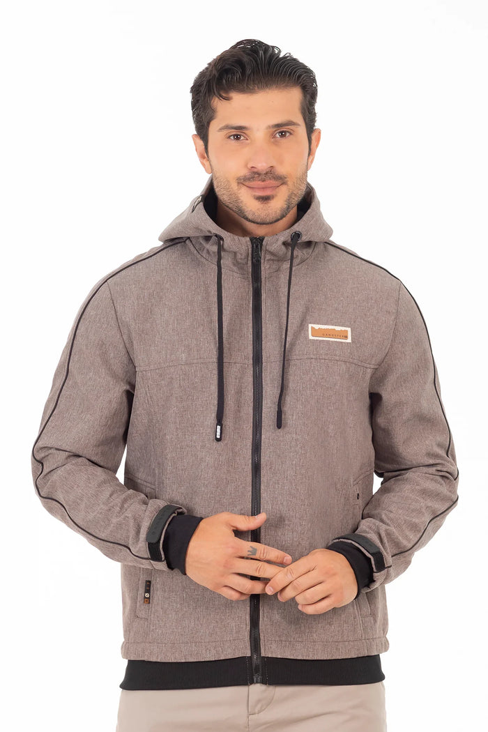 Chaqueta Full Zipper Crag Café Mezcla Gangster