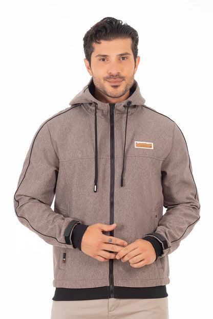Chaqueta Full Zipper Crag Café Mezcla Gangster