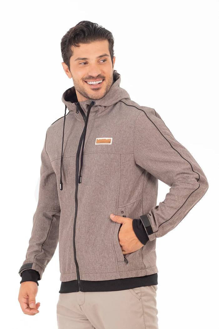 Chaqueta Full Zipper Crag Café Mezcla Gangster