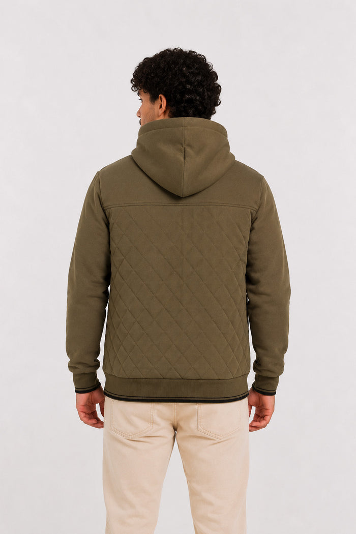 Chaqueta Hibridas Patchwork Verde Oliva Oscuro Gangster