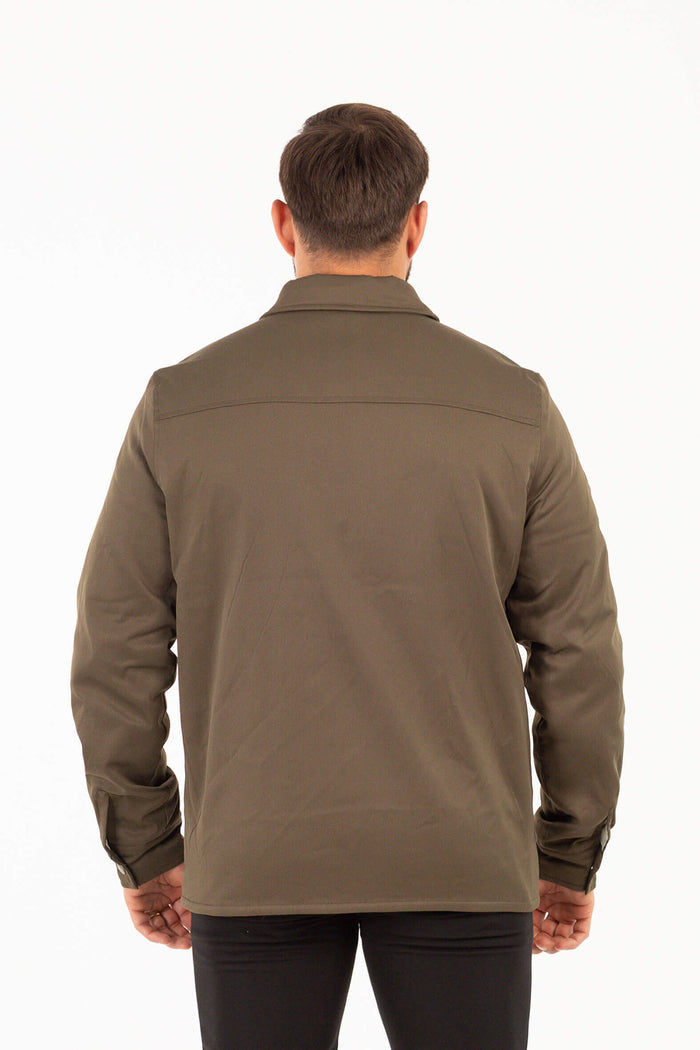 Chaqueta Overshirt Habit Verde Oliva
