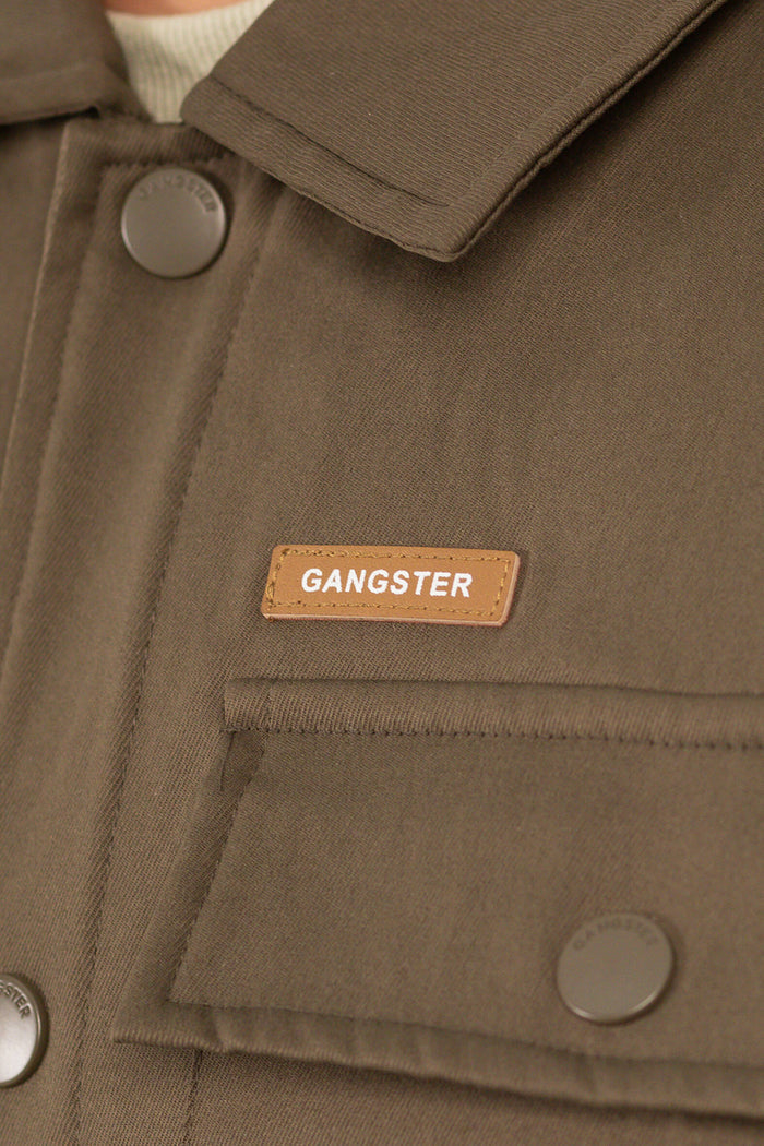 Chaqueta Overshirt Habit Verde Oliva