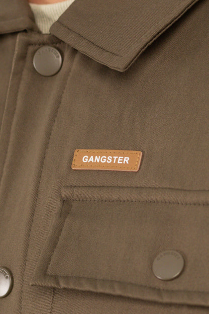 Chaqueta Overshirt Habit Verde Oliva