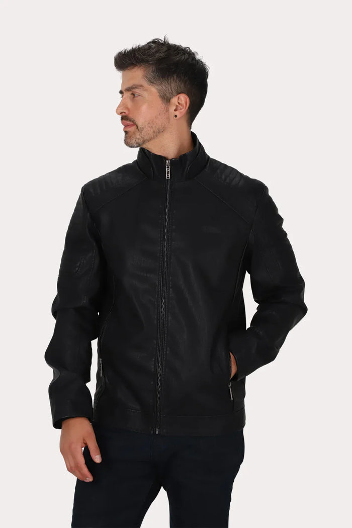 Chaqueta Pu Asphalt Negro Gangster - Gangster