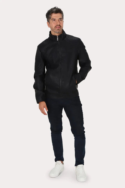 Chaqueta Pu Asphalt Negro Gangster - Gangster