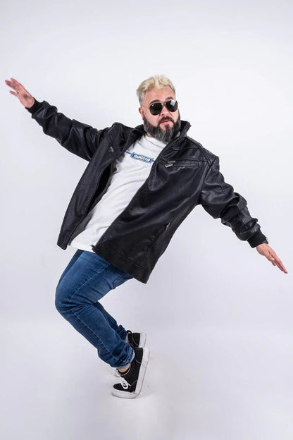 Chaqueta PU Biker Negro Gangster - Gangster