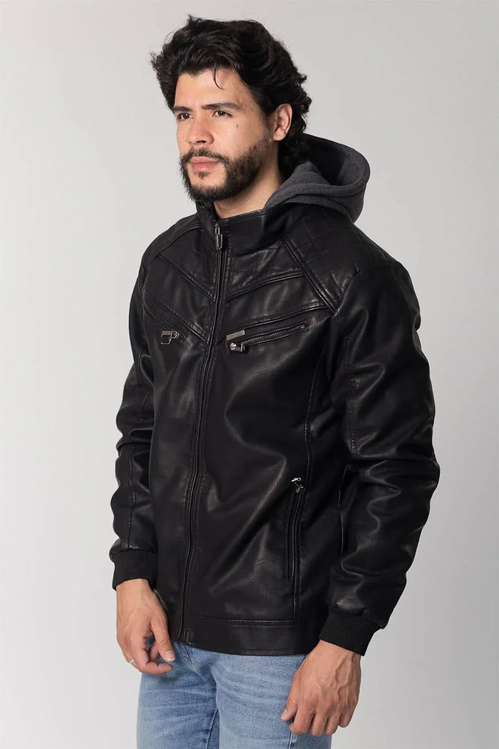 Chaqueta PU Biker Negro Gangster - Gangster