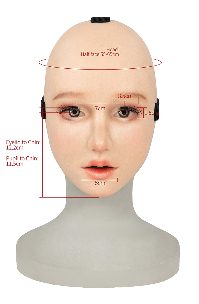 InTheMask by MOLIS silicone doll mask, normal version, detailed facial features and realistic skin texture in close-up image.
