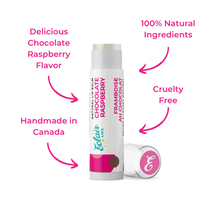 Eclair Lips Chocolate Raspberry lip balm - natural & cruelty-free