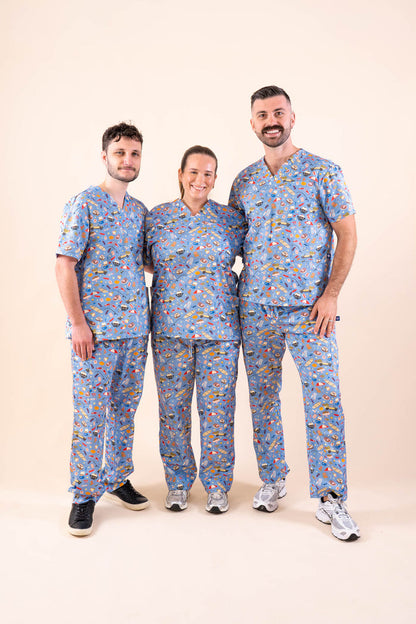 Chrissy Day – Unisex Printed Scrub Pants