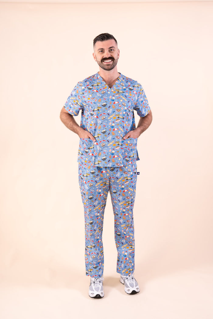 Chrissy Day – Unisex Printed Scrub Pants