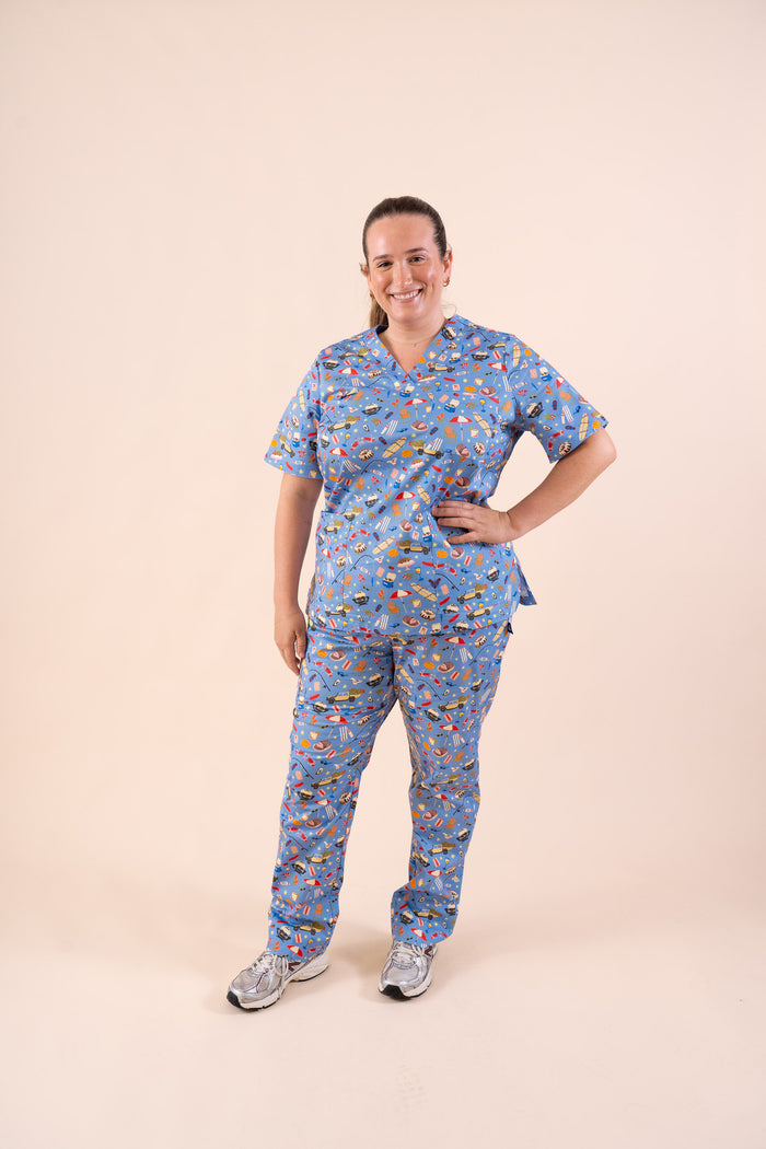 Chrissy Day – Unisex Printed Scrub Pants