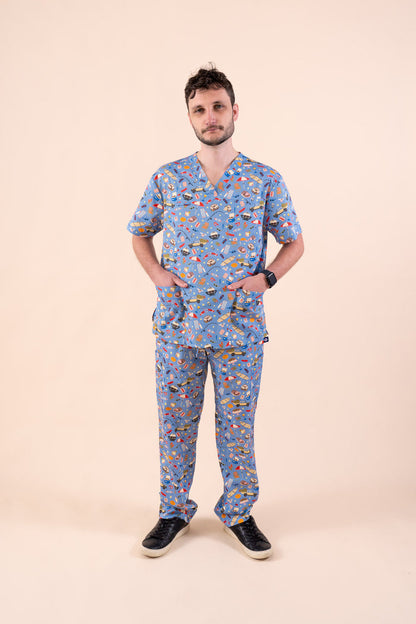 Chrissy Day – Unisex Printed Scrub Pants
