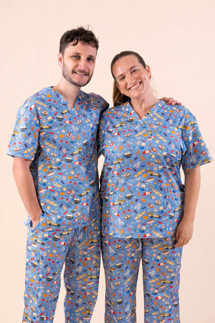 Chrissy Day – Unisex Printed Scrub Top