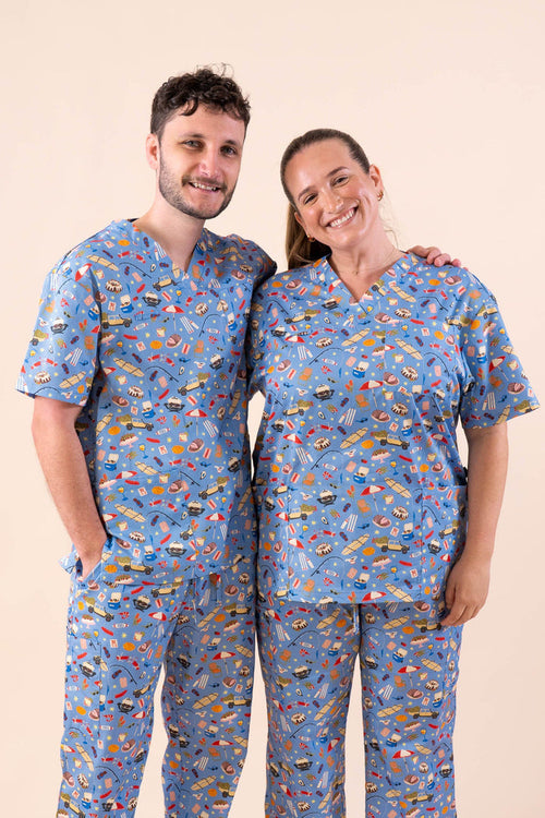 Chrissy Day – Unisex Printed Scrub Top