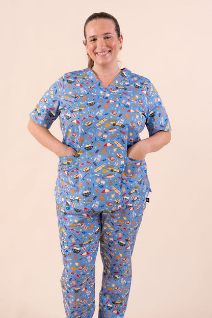 Chrissy Day – Unisex Printed Scrub Top