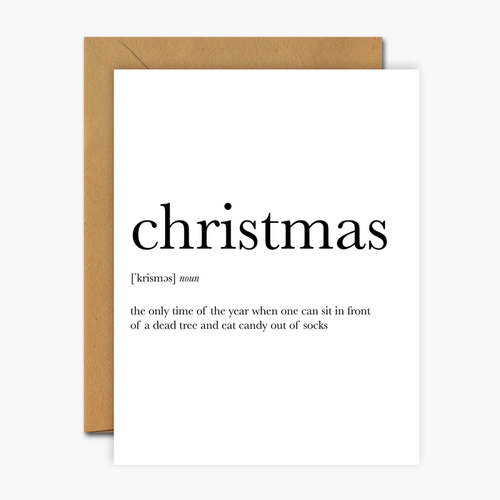Christmas Definition Christmas Greeting Card | Footnotes Paper