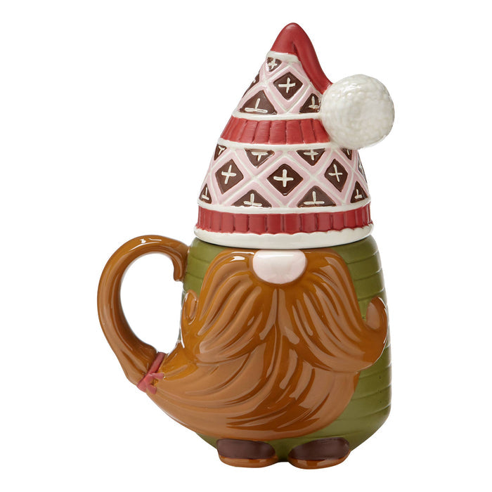Christmas Oskar Gnome Lidded Mug
