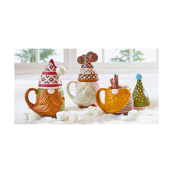 Christmas Oskar Gnome Lidded Mug