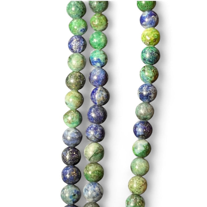 Chrysocolla Lapis 6mm crystal bead strand