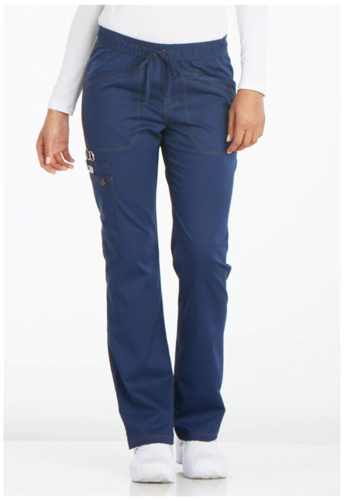 Clearance Dickies Essence Mid Rise Straight Leg Drawstring Scrub Pants