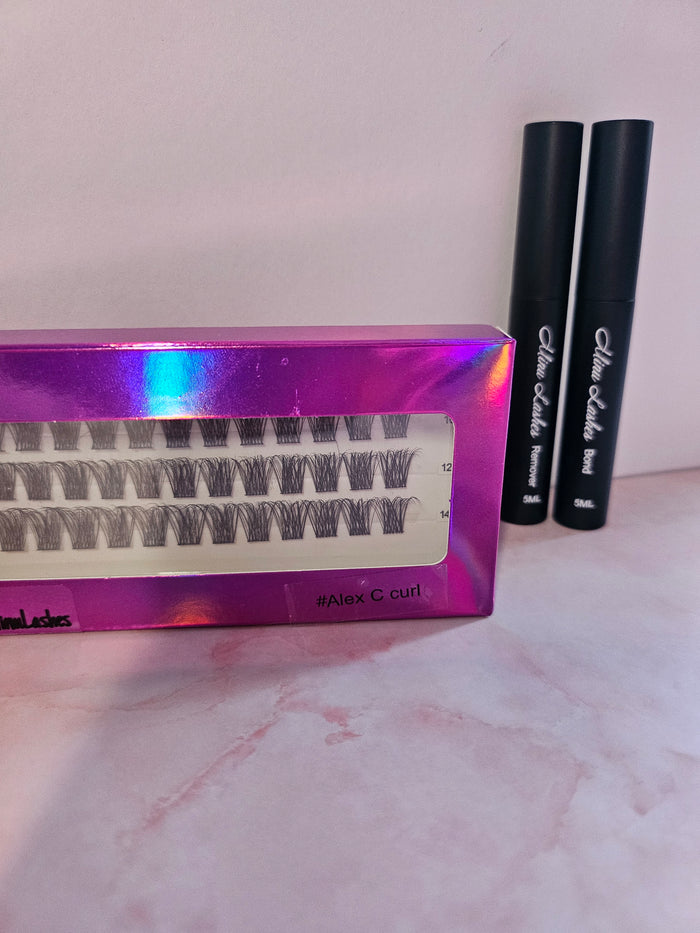 CLEARANCE DIY Eyelash plastic case + bond and remover by MinuLashes