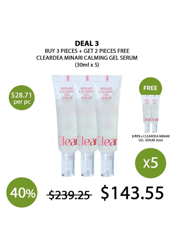 (BUY 3+2 FREE) CLEARDEA MINARI CALMING GEL SERUM