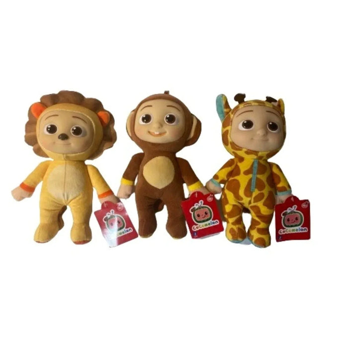 Cocomelon Plush JJ - Set of 3 (Lion, Monkey, Giraffe) Soft 8" - Happy Bargain Bin