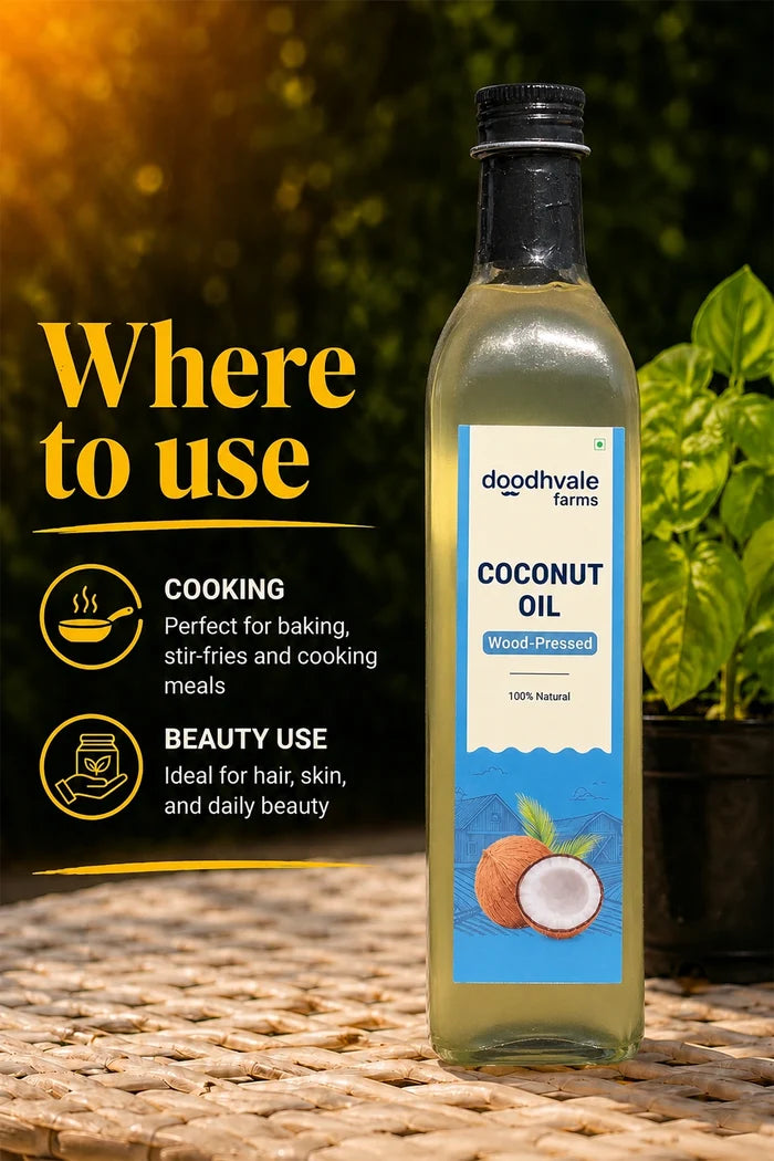 Coconut Oil - Wood Pressed 500ml (2 Unit Pack)