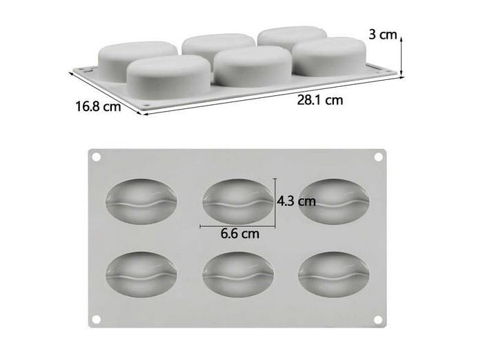 Coffee Bean Mold - 6 Cavity