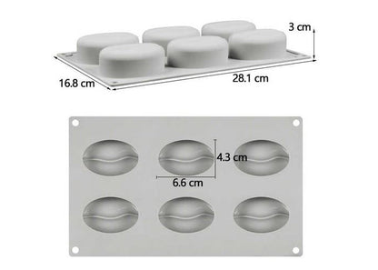 Coffee Bean Mold - 6 Cavity