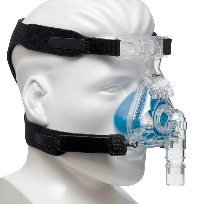 Comfort Gel Blue Mask on a mannequin