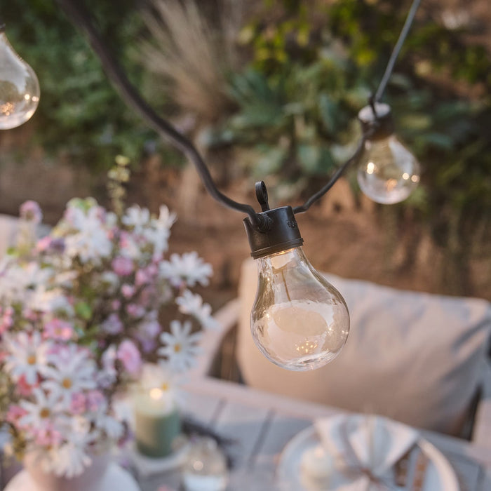 Core Connect 35m 70 Warm White Connectable Festoon Lights Black Cable