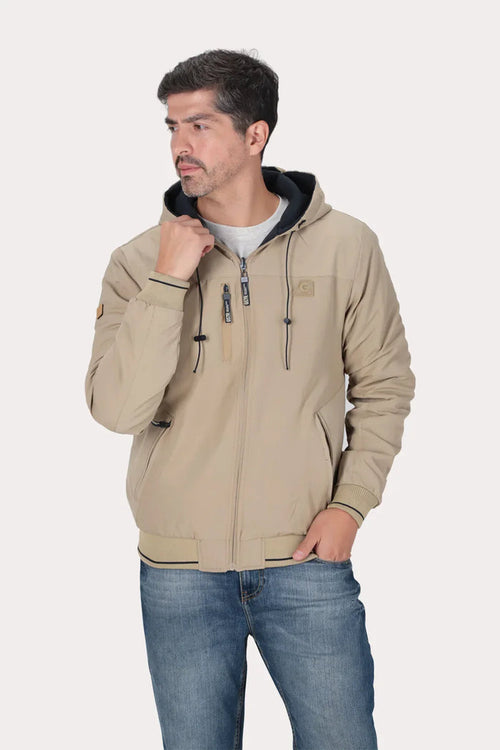 Cortaviento Reversible Dual Beige Gangster - Gangster