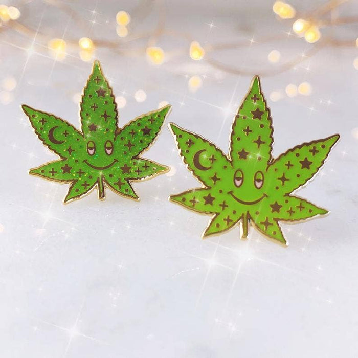Cosmic Stoner Enamel Pin (Non- glitter)
