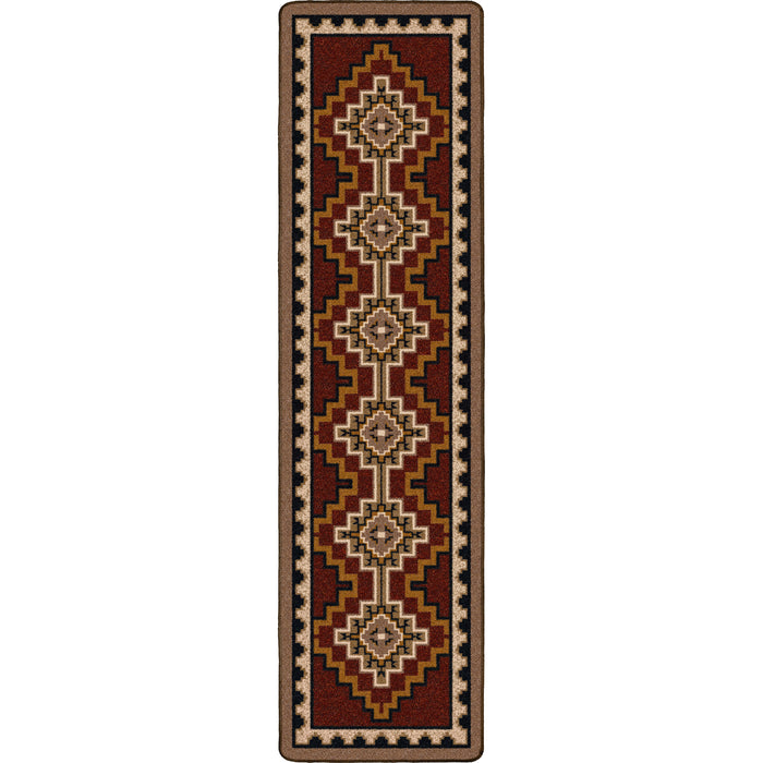 Image of an area rug, Council Fire - Red