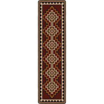Image of an area rug, Council Fire - Red